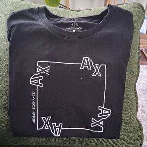 Armani Exchange  Women"s Black Graphic Tee M